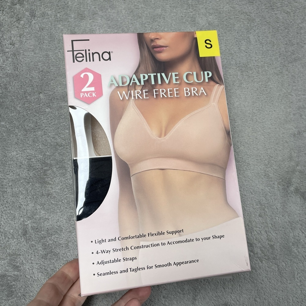 Felina Womens S Wire Free Bra Beige e0155